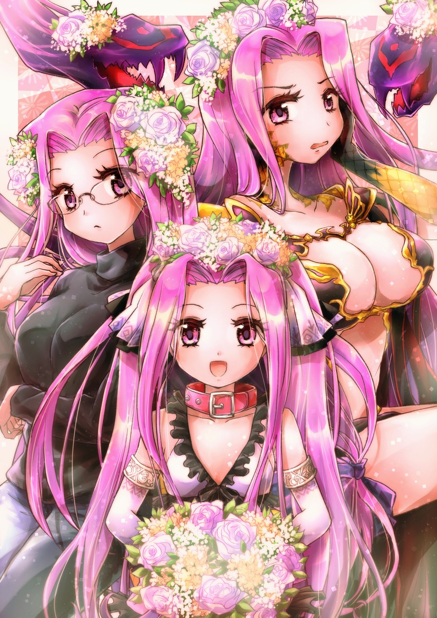 medusa and gorgon (fate and 3 more) drawn by asaesaya