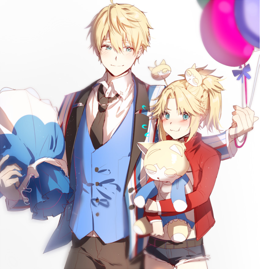 mordred and arthur pendragon (fate and 3 more) drawn by dore_(gilles_dore)