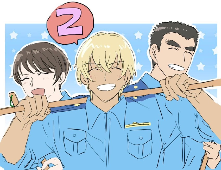 amuro tooru, scotch, and date wataru (meitantei conan) drawn by beeemaru02