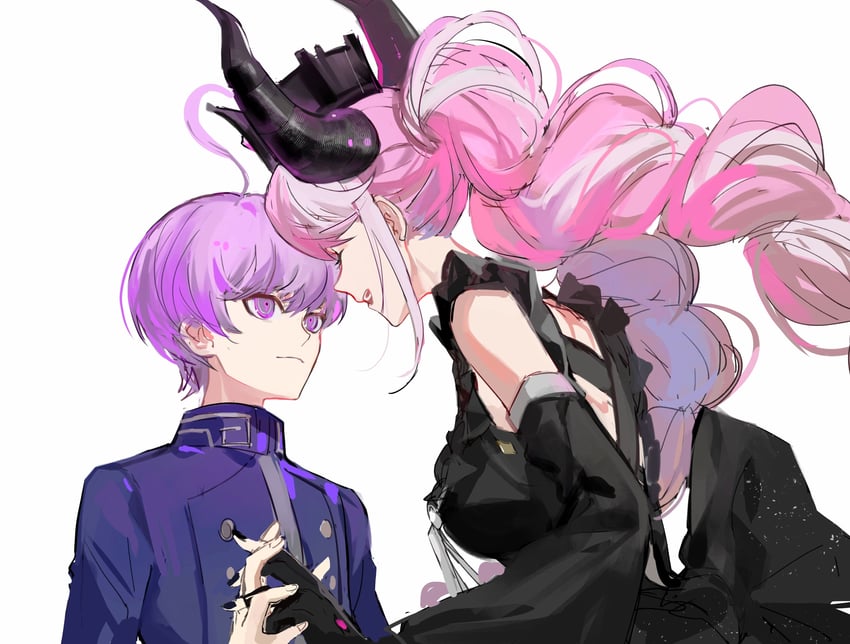 shinigami and yuma kokohead (master detective archives: rain code) drawn by binxngchng1