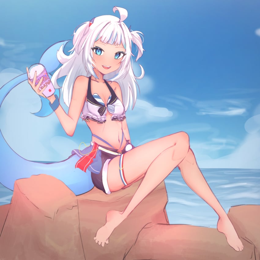gawr gura (hololive and 1 more) drawn by nefu4i