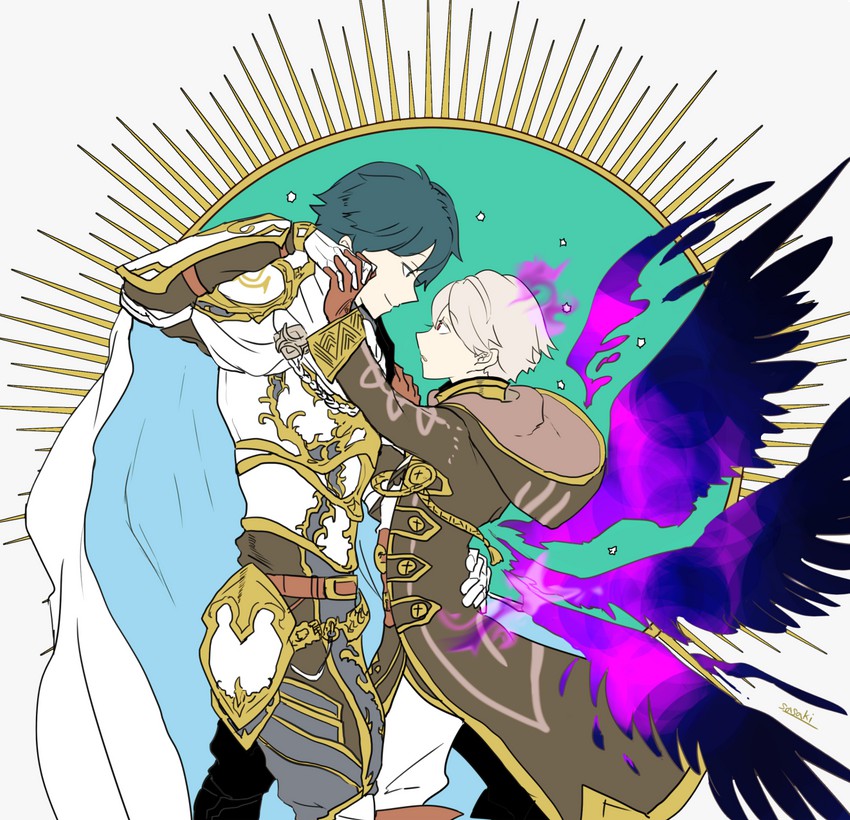 male robin and chrom (fire emblem and 2 more) drawn by sasaki_(dkenpisss)