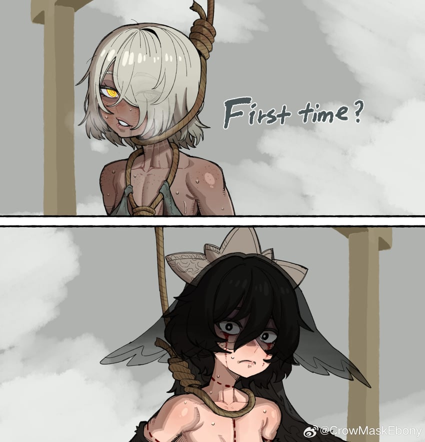 solaria and executioner maid (original and 1 more) drawn by ebonyxh