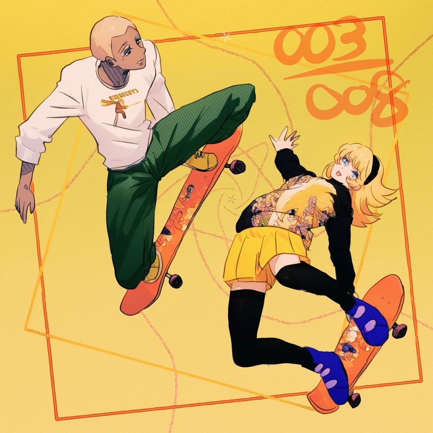 francoise arnoul and pyunma (cyborg 009) drawn by sariokisu