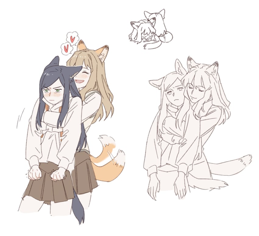 kuga natsuki and fujino shizuru (my-hime) drawn by guri_gom