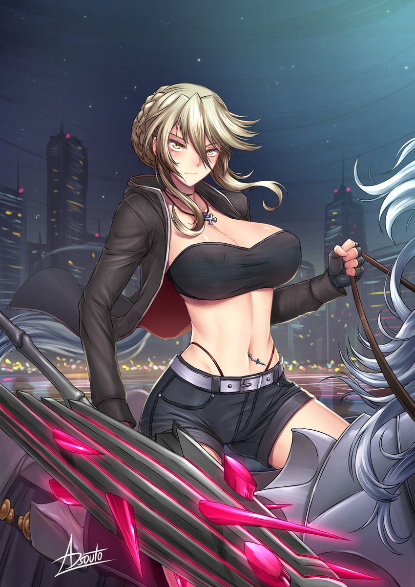 artoria pendragon and saber alter (fate and 1 more) drawn by adsouto