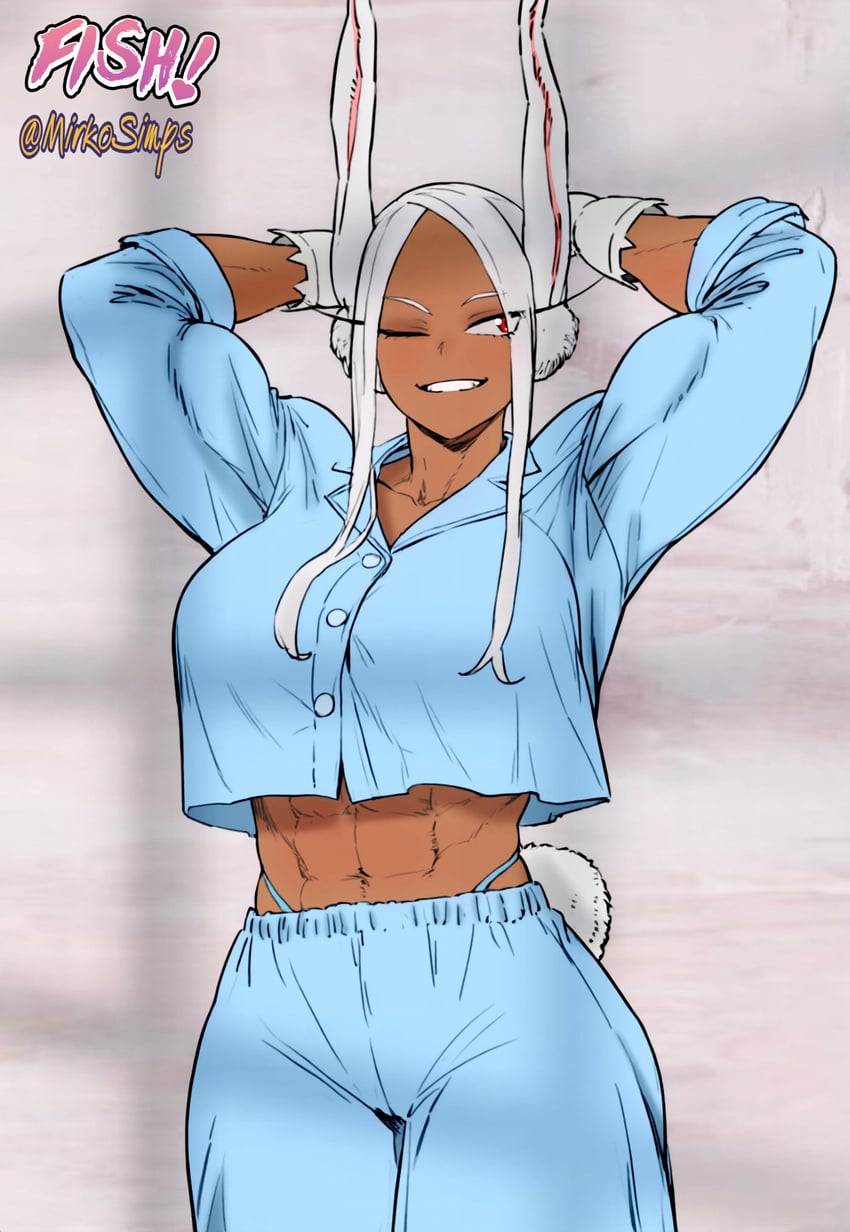 mirko (boku no hero academia) drawn by mirkosimps and parallaxfused