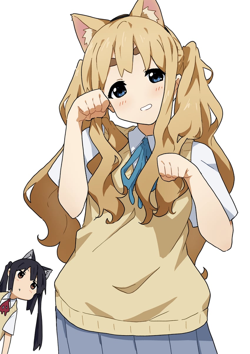 nakano azusa and kotobuki tsumugi (k-on!) drawn by kicchi_(tmgk)