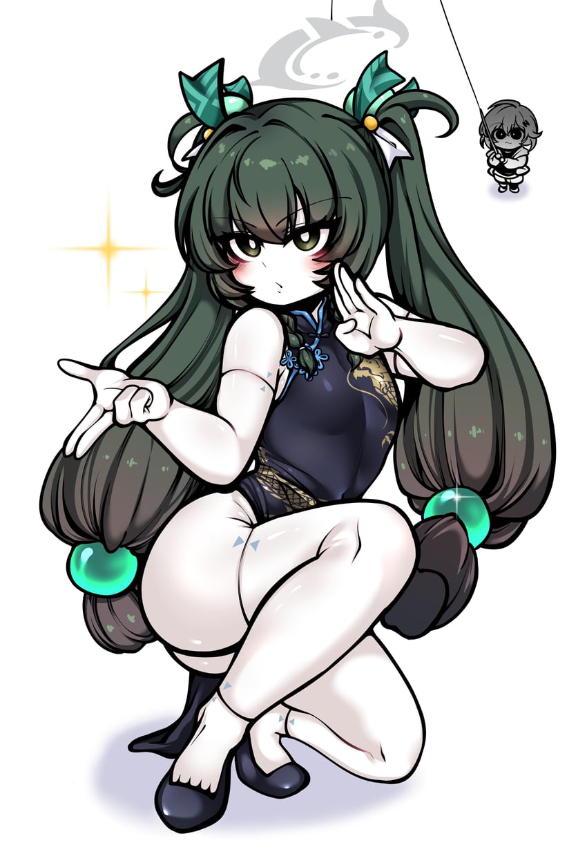 kisaki, belle, and qingyi (blue archive and 1 more) drawn by uncolorcube