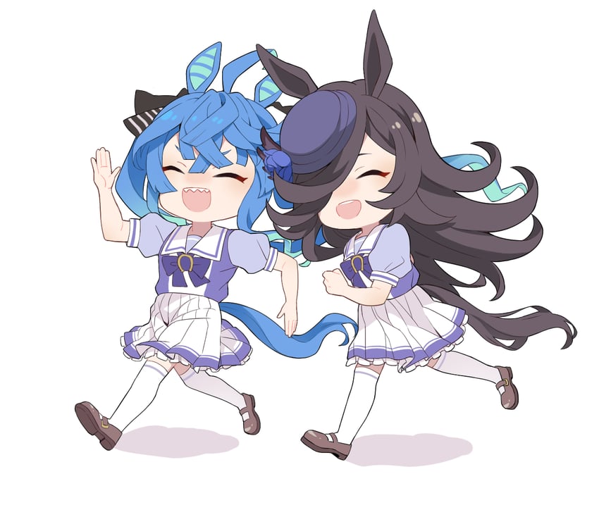 rice shower and twin turbo (umamusume) drawn by liu_xiaolu