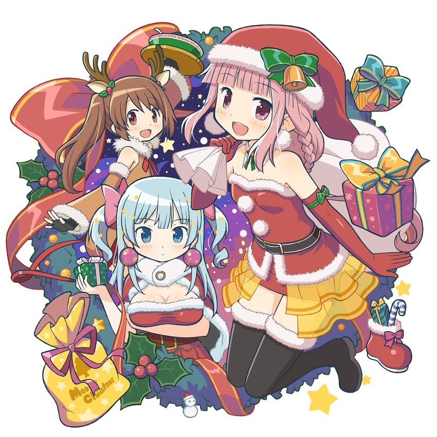 tamaki iroha, yui tsuruno, and minami rena (mahou shoujo madoka magica and 1 more) drawn by gecchu