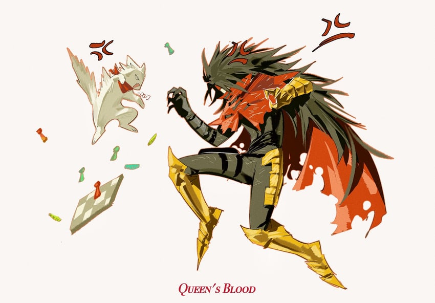 vincent valentine and maru (final fantasy and 3 more) drawn by duoj_ji