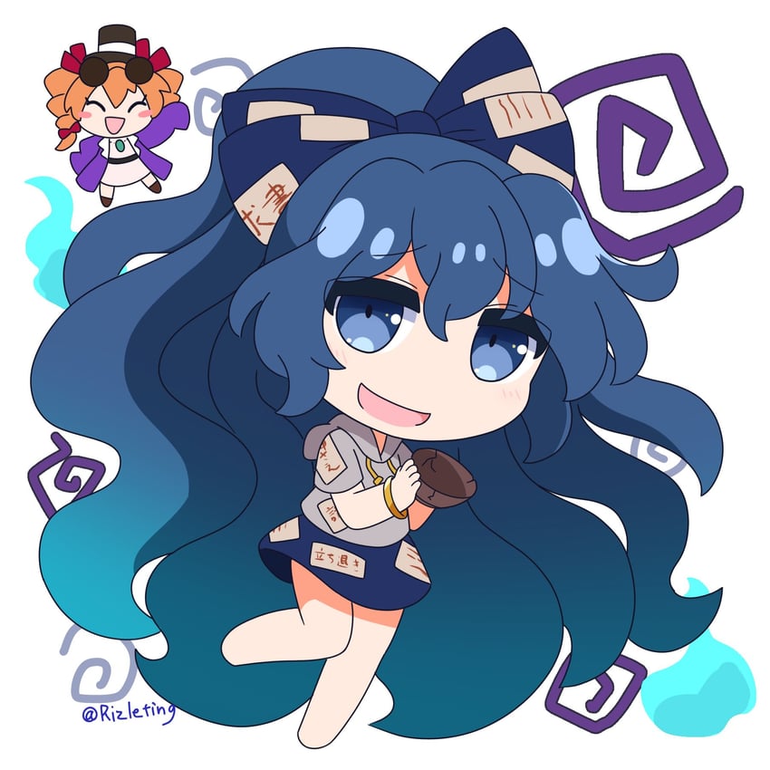 yorigami shion and yorigami jo'on (touhou) drawn by rizleting