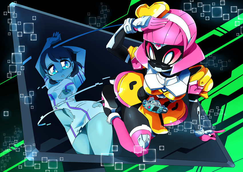 kamen rider poppy and karino asuna (kamen rider and 1 more) drawn by otokamu
