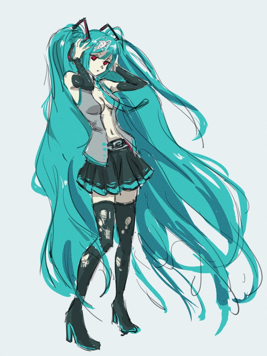 hatsune miku, calne ca, and nato-kun (vocaloid and 1 more) drawn by skrillex_li