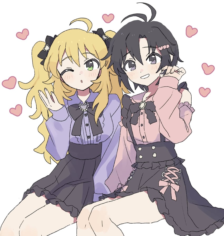 hoshii miki and kikuchi makoto (idolmaster) drawn by pnt_0202