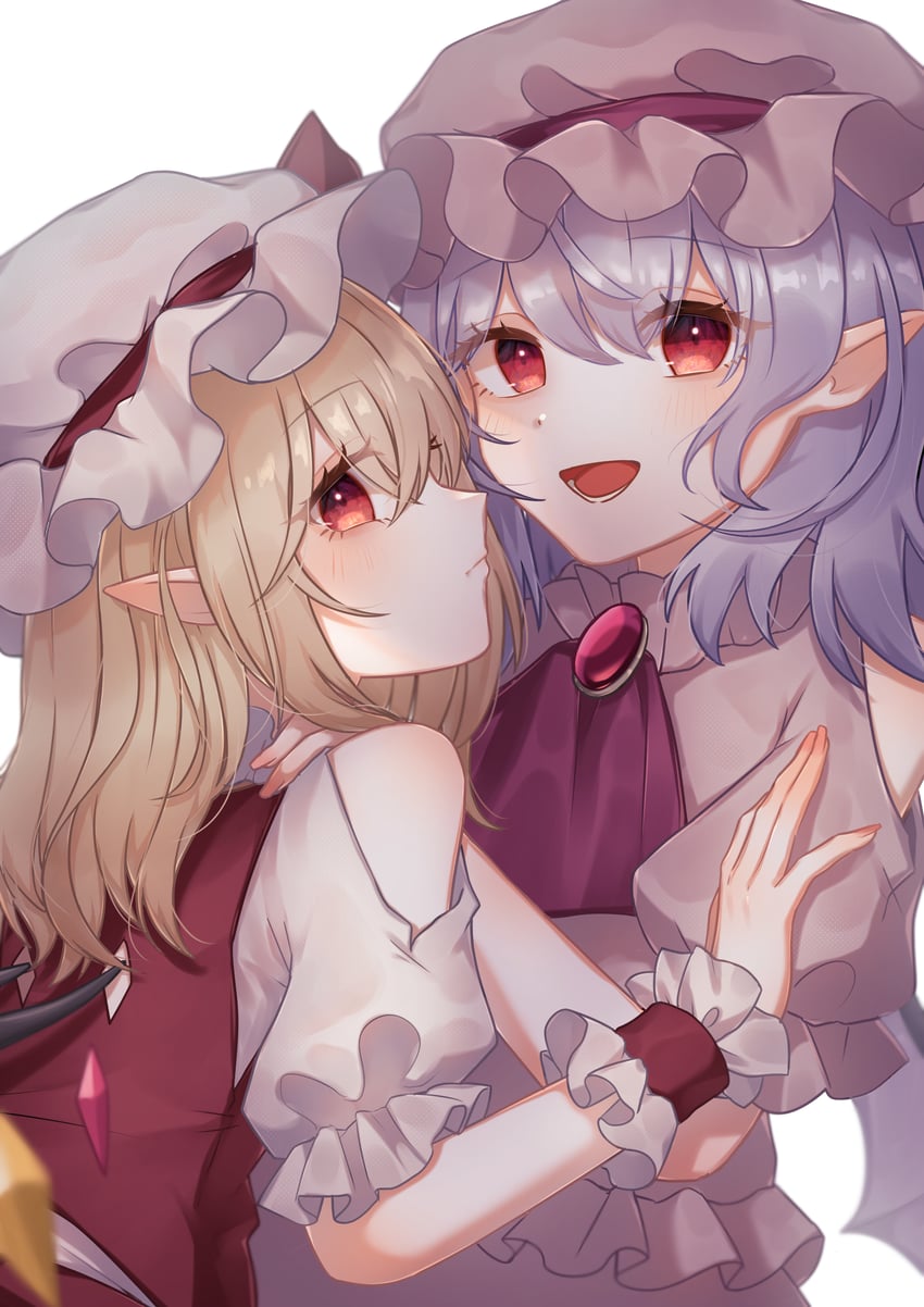 remilia scarlet and flandre scarlet (touhou) drawn by hisu_(hisu_)
