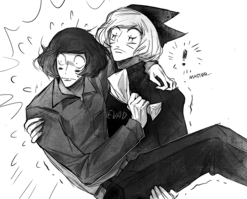 nyen and luther von ivory (randal's friends) drawn by imnotrlup