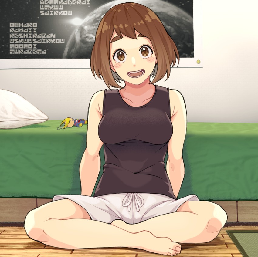uraraka ochaco and all might (boku no hero academia) drawn by kobaji