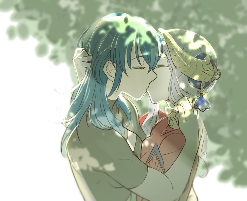 female byleth and edelgard von hresvelg (fire emblem and 1 more) drawn by riromomo