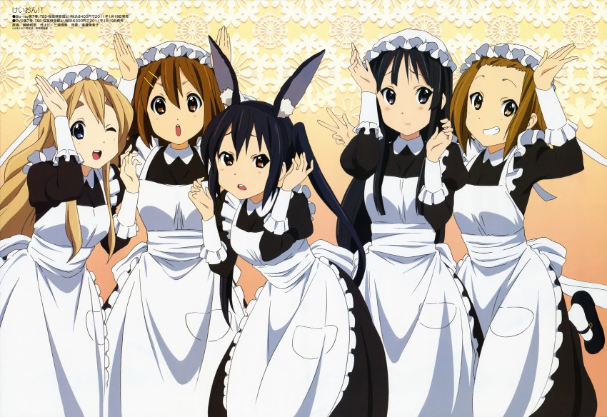 akiyama mio, nakano azusa, hirasawa yui, tainaka ritsu, and kotobuki tsumugi (k-on! and 1 more) drawn by sezaki_rie