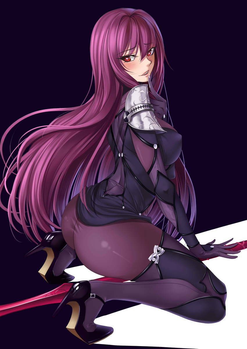 scathach (fate and 1 more) drawn by xiao_gen