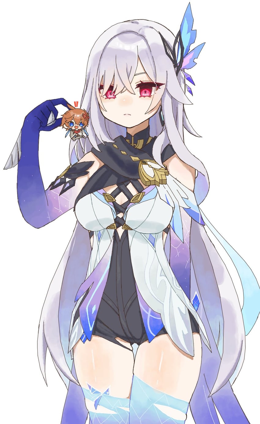tartaglia and skirk (genshin impact) drawn by nanase_(zbgzke1jtztpedq)