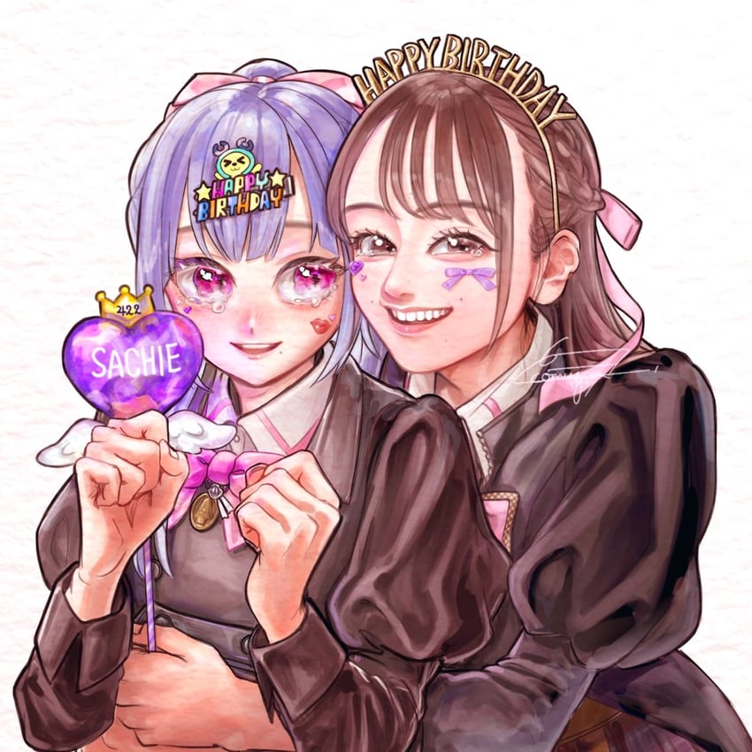 fukuyama jeanne sachie, nakamura yukari, and charmy (real life and 1 more) drawn by komuzuka