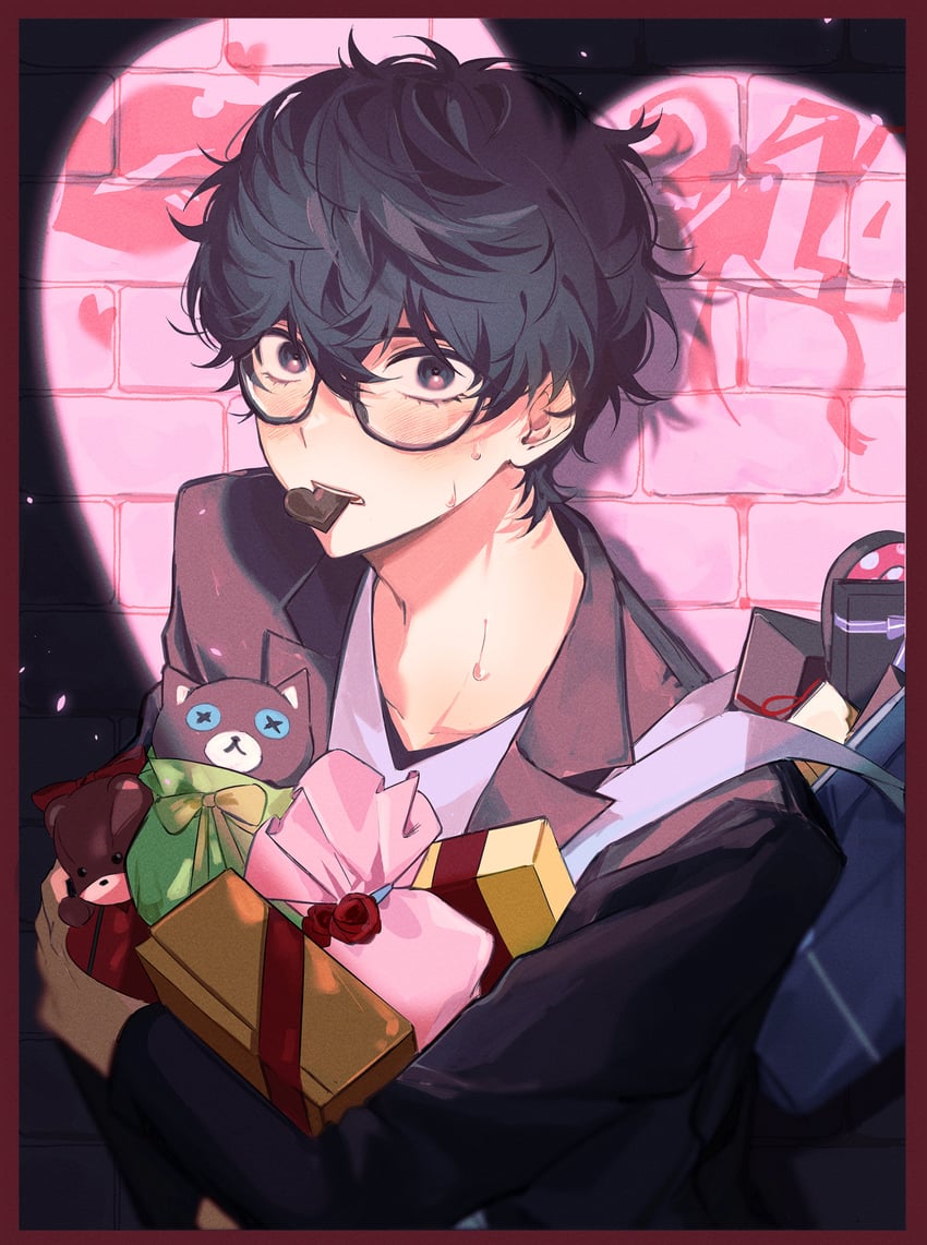 amamiya ren (persona and 1 more) drawn by mnce_o