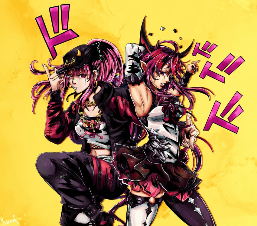 mori calliope and irys (hololive and 2 more) drawn by miku_(mikururun)
