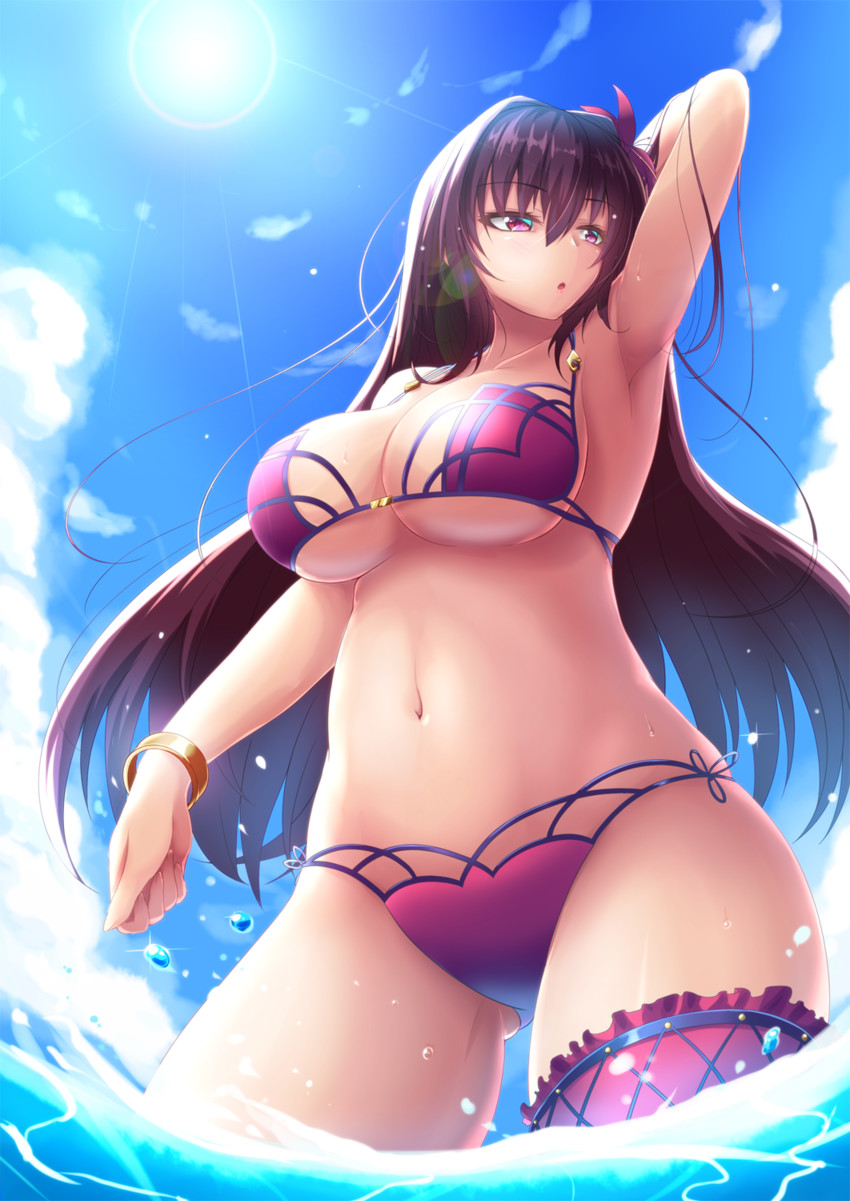 scathach (fate and 1 more) drawn by saboten_teishoku