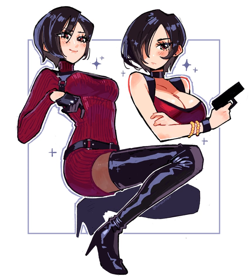 ada wong (resident evil and 1 more) drawn by kaatokun
