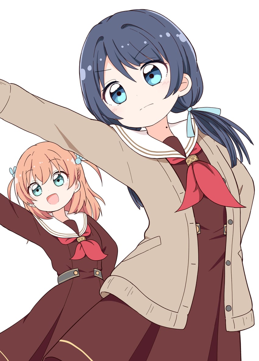 hinoshita kaho and murano sayaka (love live! and 1 more) drawn by miyamaki
