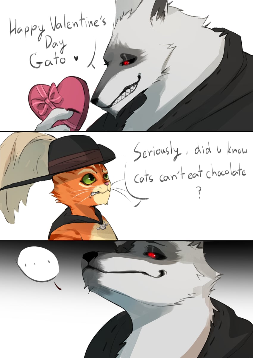 death and puss in boots (shrek and 1 more) drawn by fagon_k8877