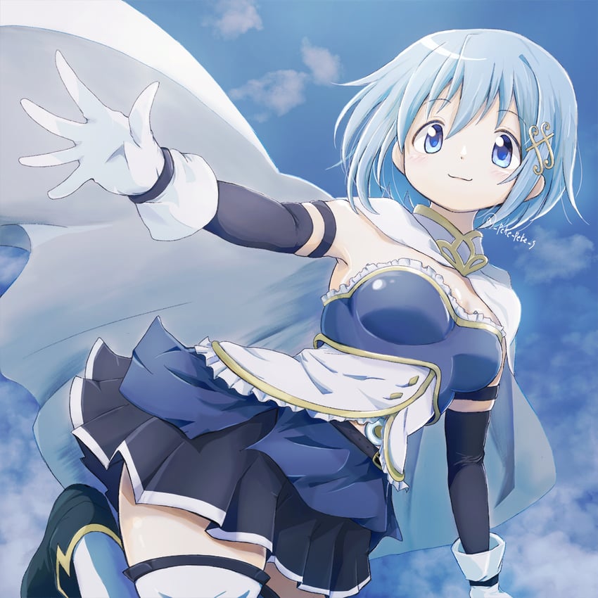 miki sayaka (mahou shoujo madoka magica) drawn by peke_peke_s