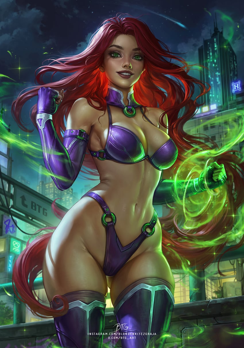 starfire (dc comics and 1 more) drawn by blondynkitezgraja