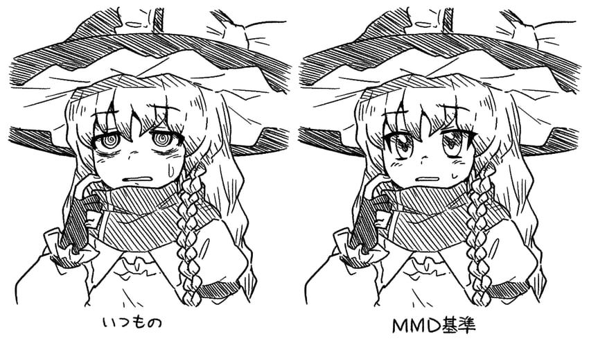 kirisame marisa and mars (touhou and 1 more) drawn by bseibutsu