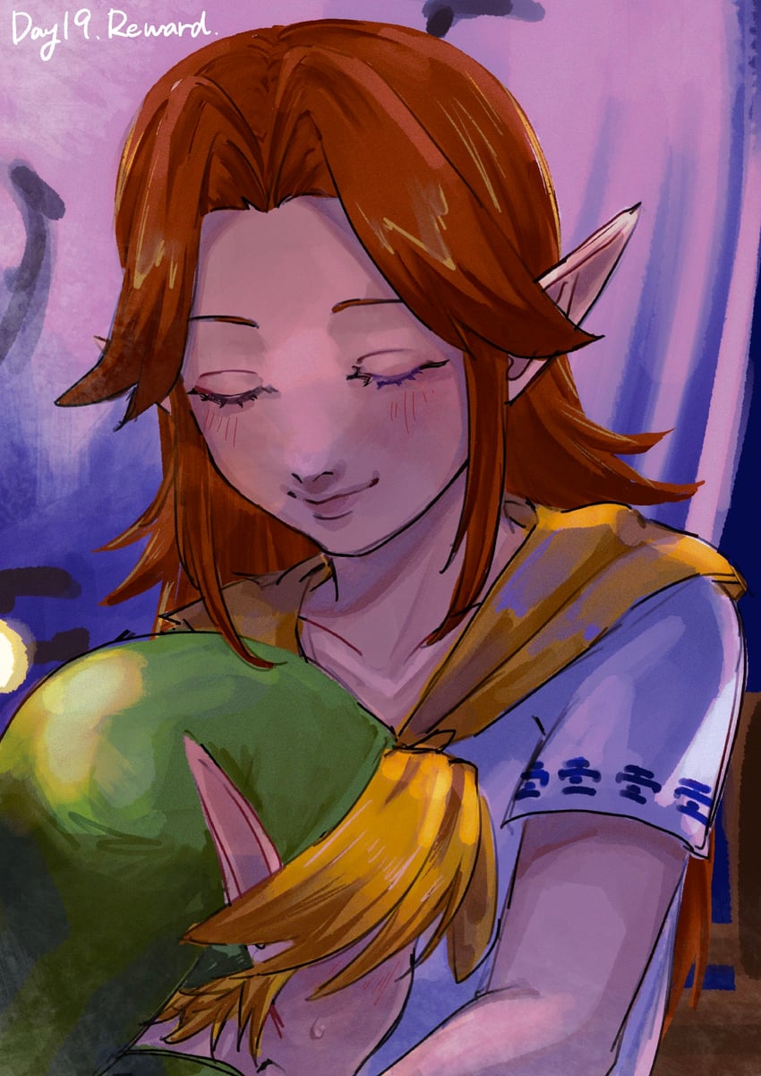 link, young link, and cremia (the legend of zelda and 1 more) drawn by solua_mnju