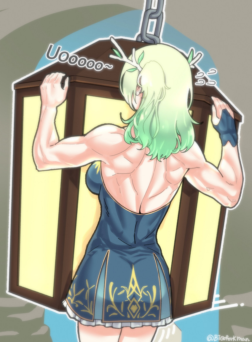 ceres fauna (hololive and 2 more) drawn by bigforkman