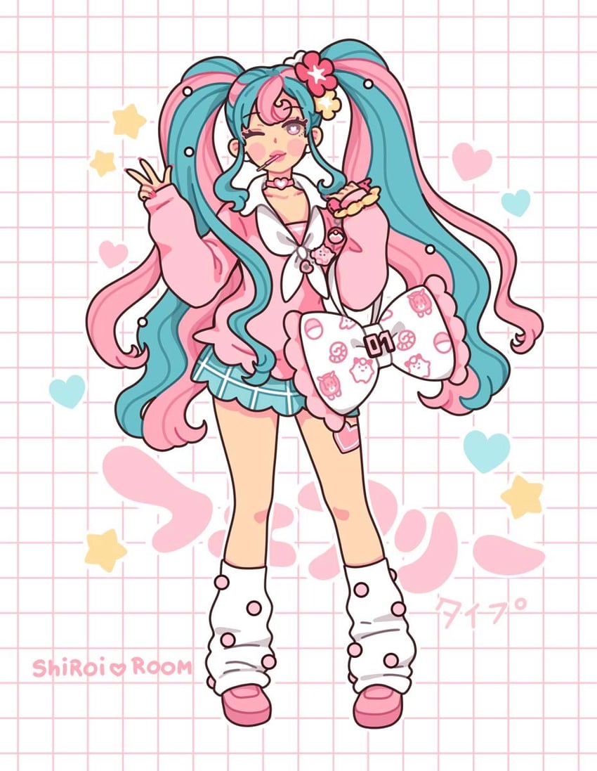 hatsune miku and fairy miku (pokemon and 2 more) drawn by shiroiroom