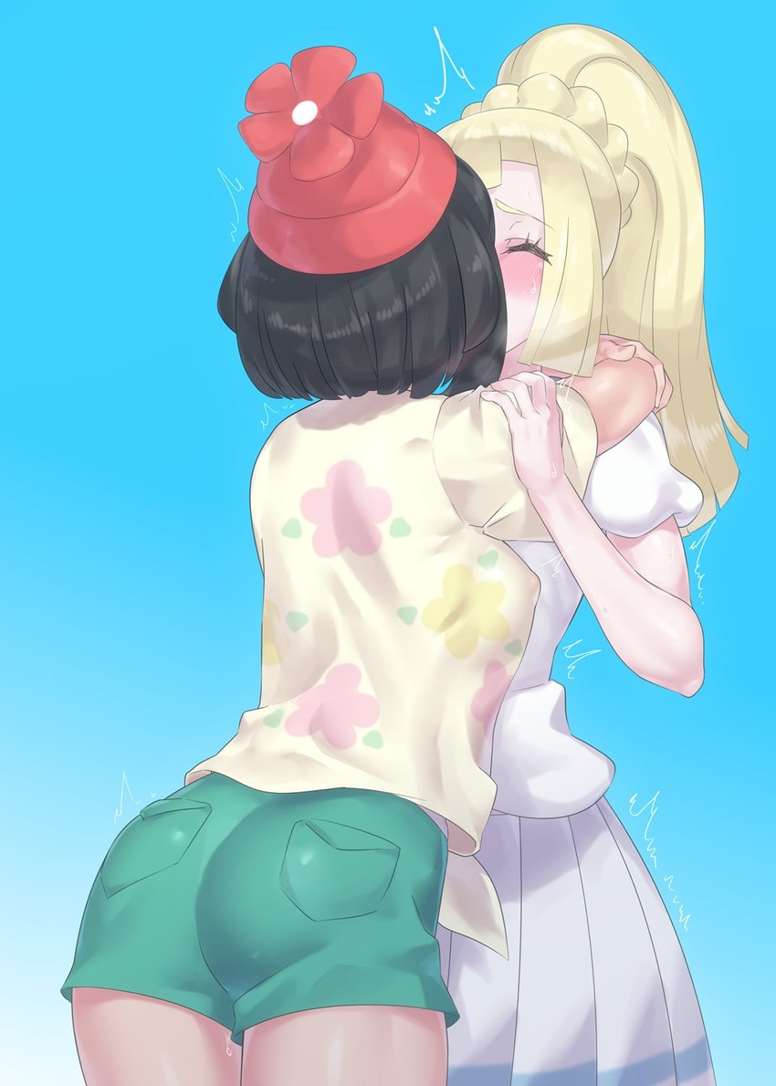 lillie and selene (pokemon and 1 more) drawn by mizuumi_(bb)