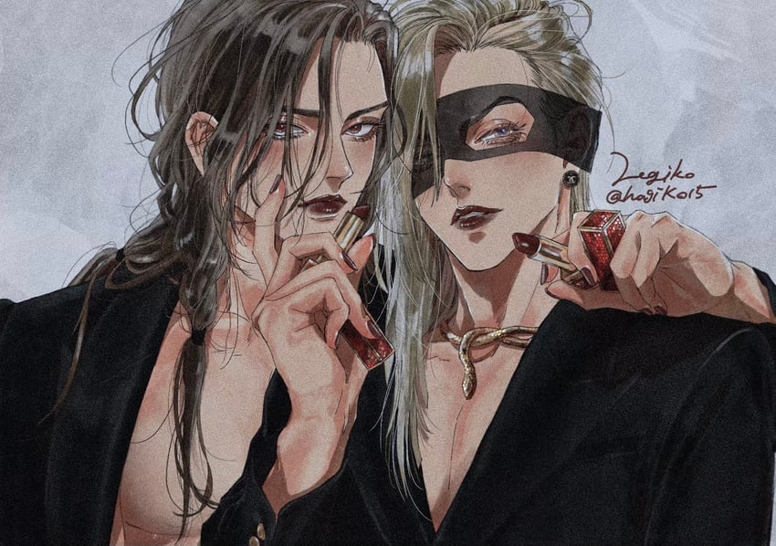 melone and illuso (jojo no kimyou na bouken and 1 more) drawn by hagiko15