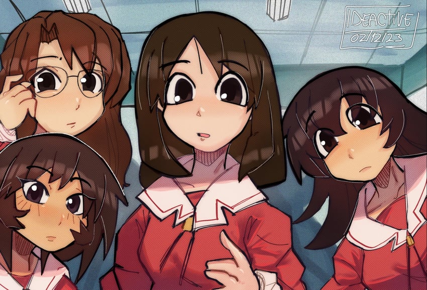 kasuga ayumu, takino tomo, kagura, and mizuhara koyomi (azumanga daioh) drawn by ideac