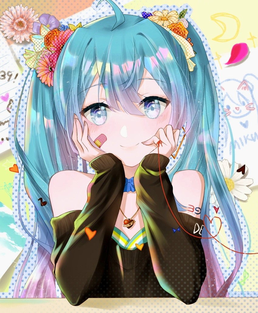 hatsune miku (vocaloid and 1 more) drawn by osage_(8545675)