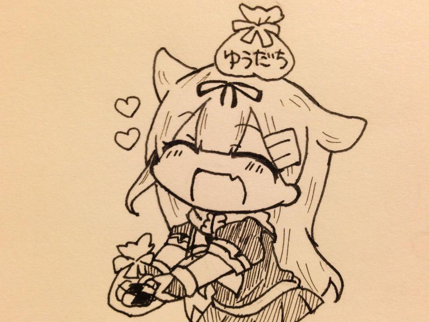 yuudachi and yuudachi kai ni (kantai collection) drawn by jako_(jakoo21)
