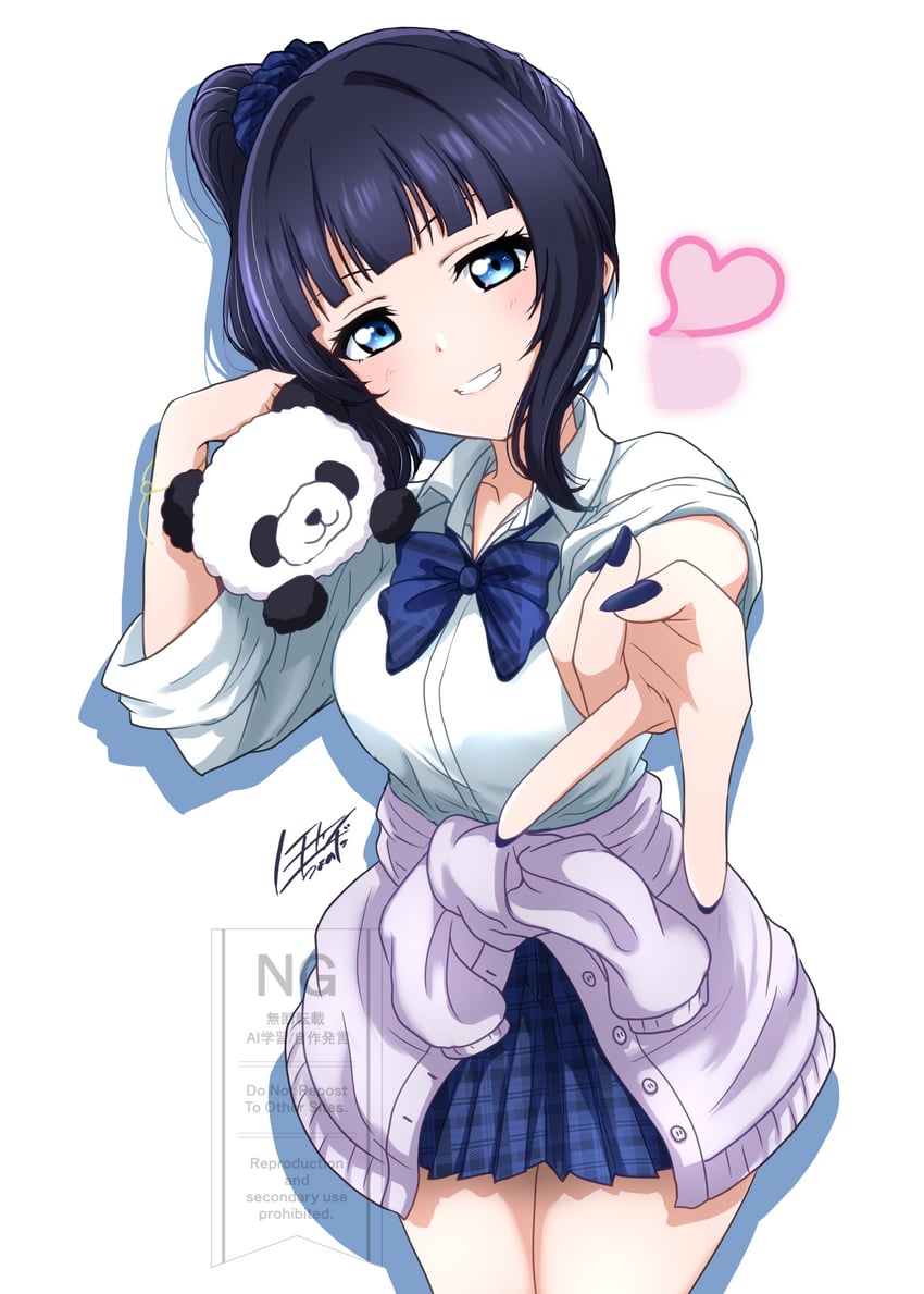 asaka karin (love live! and 1 more) drawn by noochan_chonoda