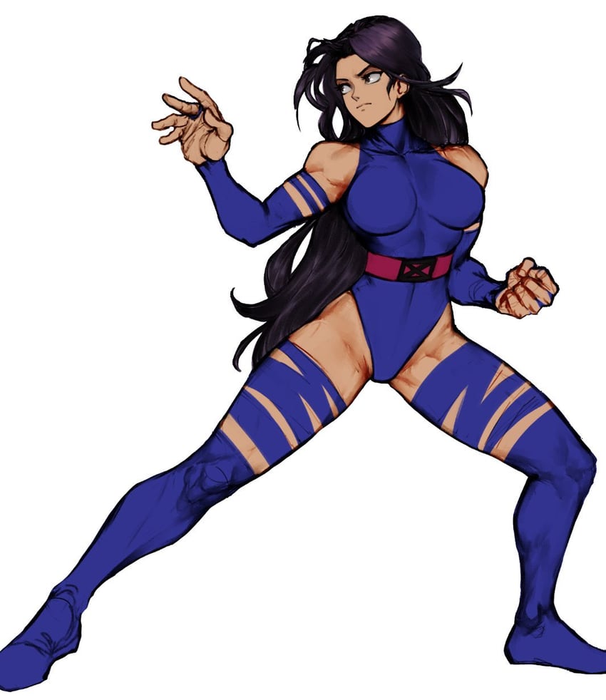 psylocke (marvel and 2 more) drawn by david_liu