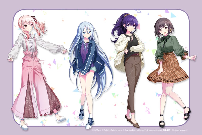 asahina mafuyu, shinonome ena, akiyama mizuki, and yoisaki