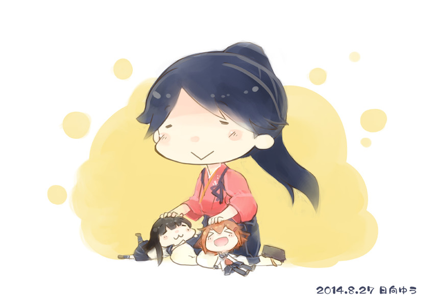 ikazuchi, houshou, and hatsuyuki (kantai collection) drawn by hinata_yuu