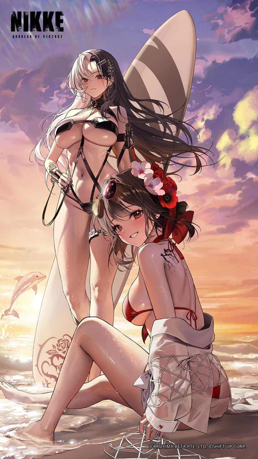 rosanna and sakura (goddess of victory: nikke) drawn by yoya_yogurt
